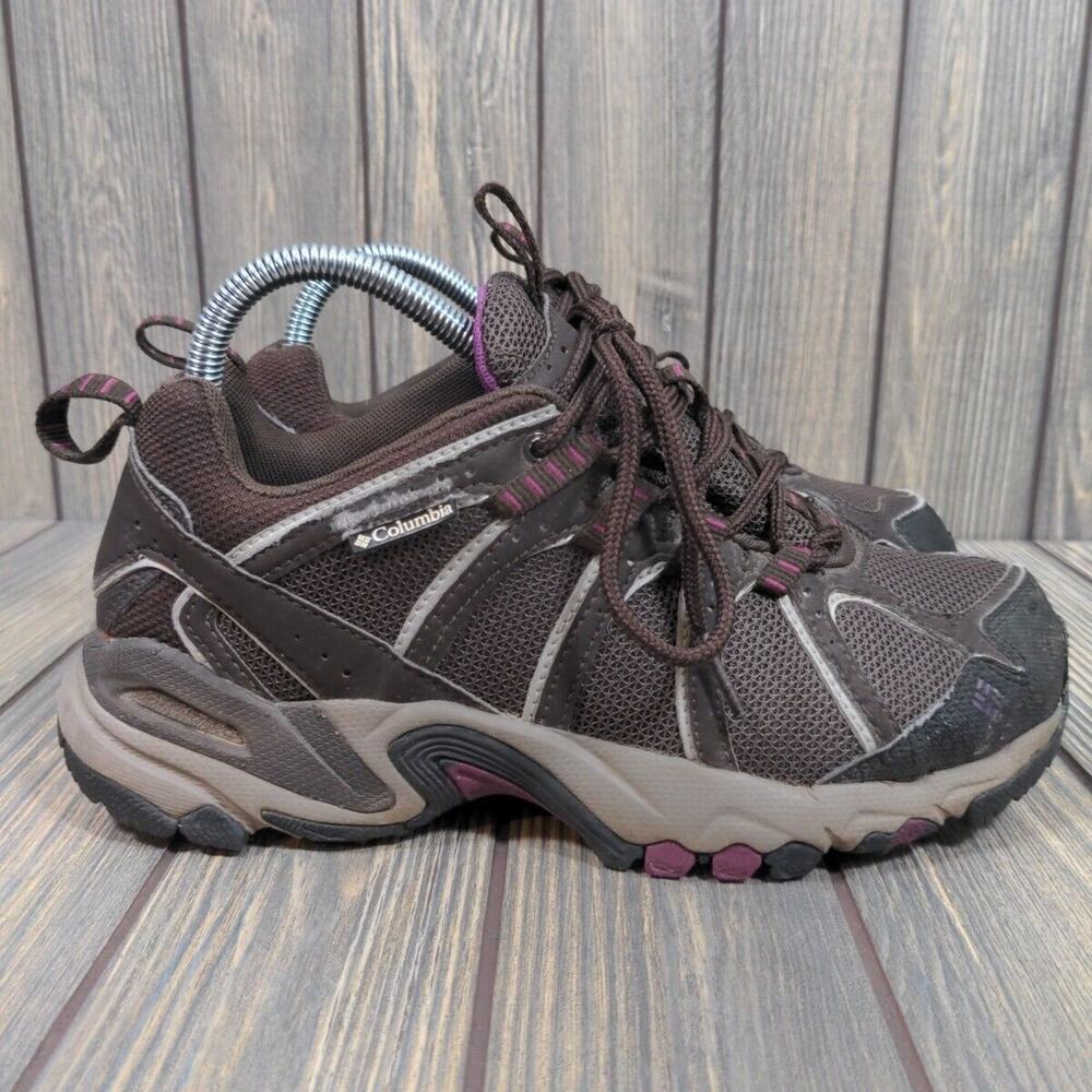 Columbia Women Techlite Omni‎ Grip Hiking Trail Shoe Brown Gray BL3657-219 Sz 8